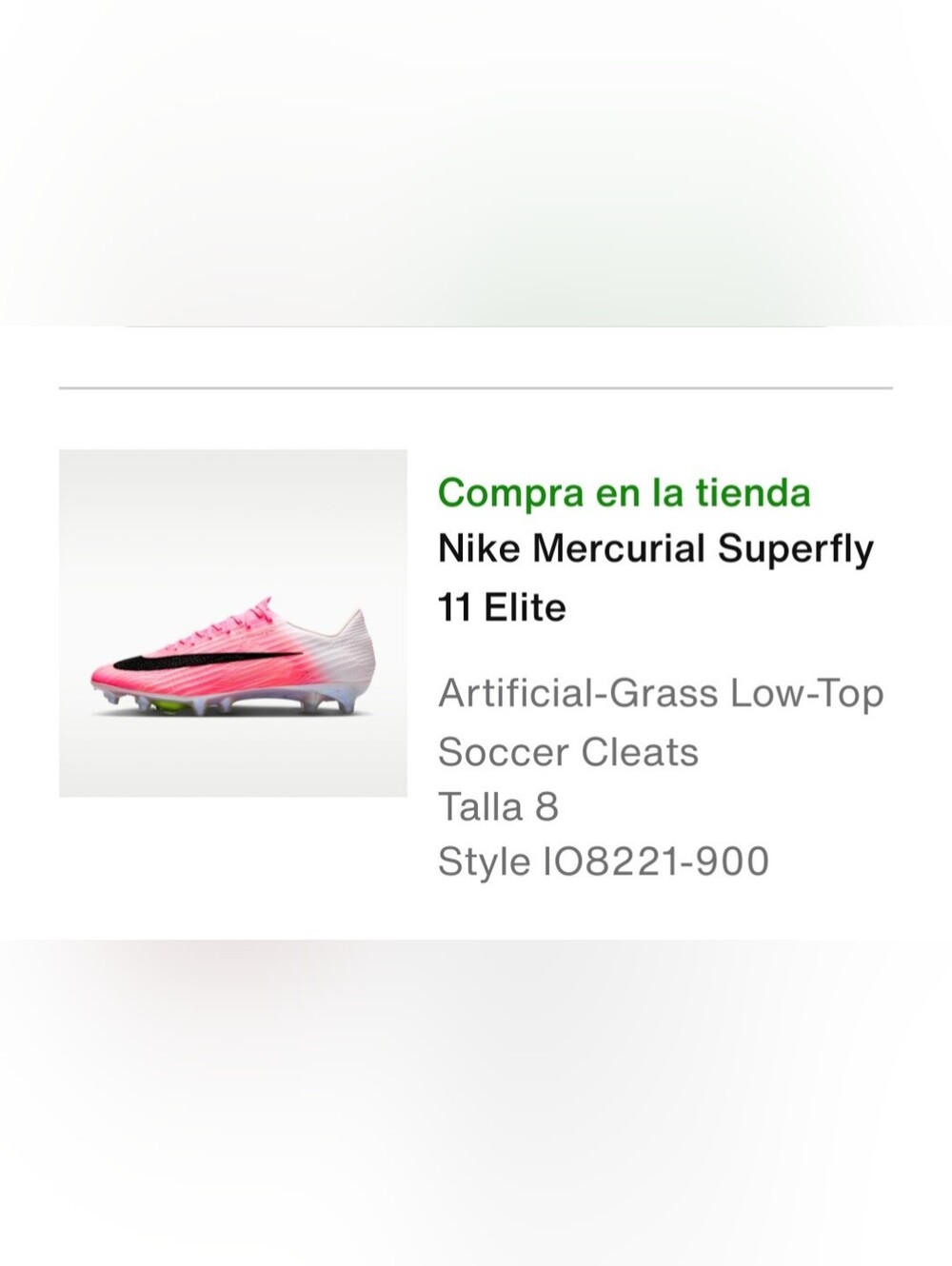 Nike Kids' Mercurial 11 Elite Soccer Cleats - Pink/White